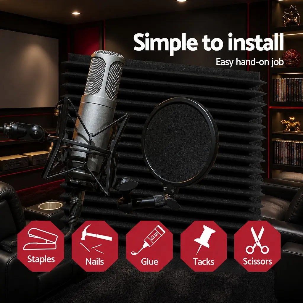 Acoustic Foam Panels for Home Studios 40pcs