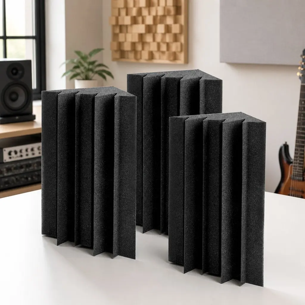 20pcs Black Corner Bass Trap Acoustic Foam Set