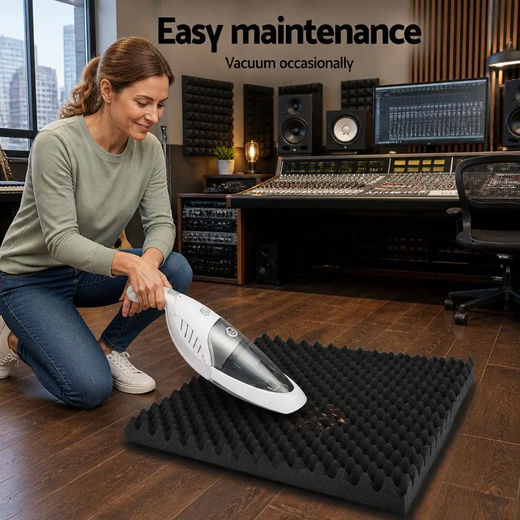 Acoustic Foam Panels 40pcs 50x50x5cm Eggshell Sound Absorption Soundproofing