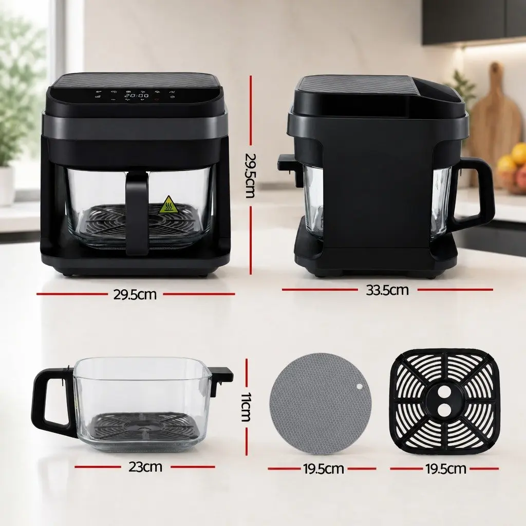 Air Fryer 5.5L Touch Control Electric Cooker Black