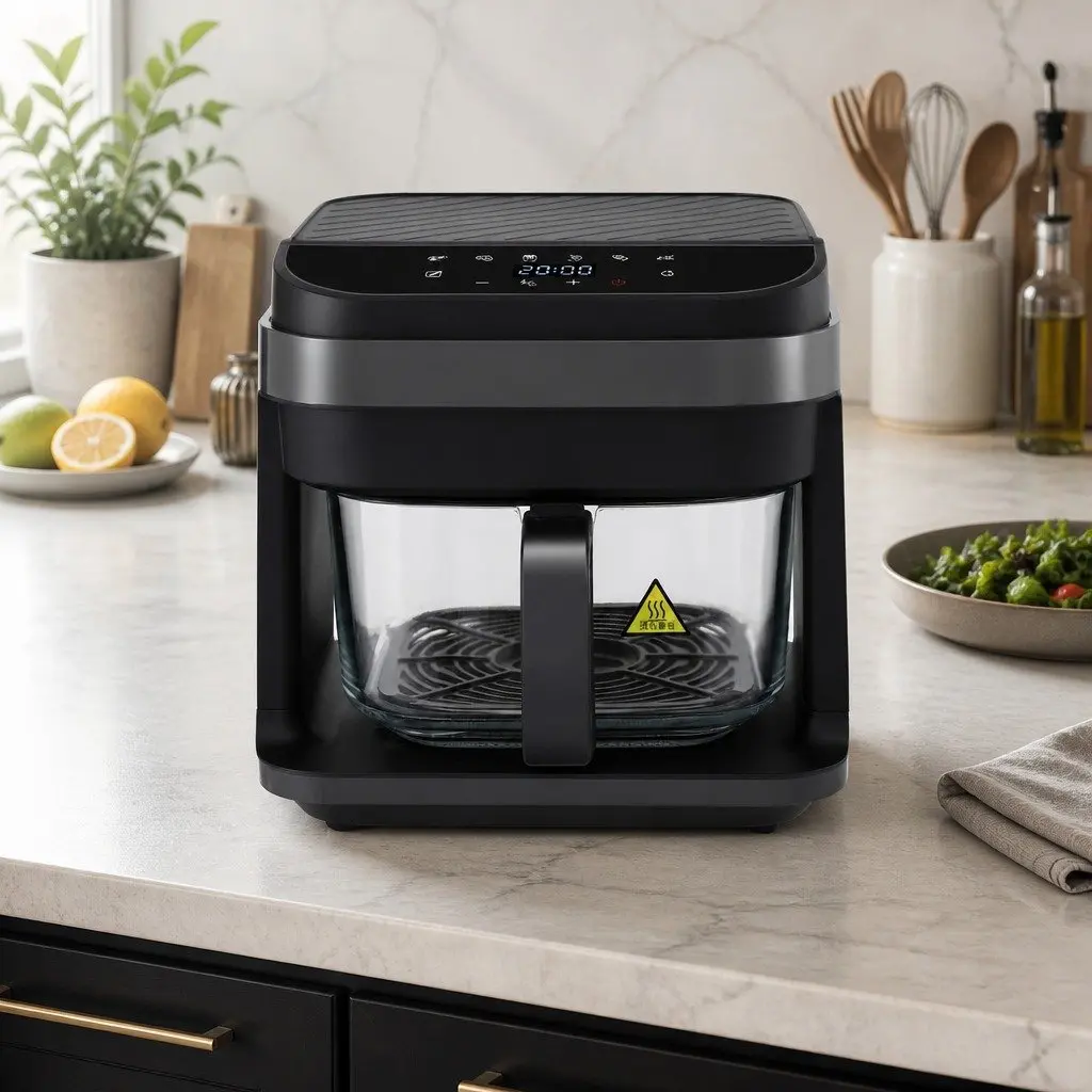 Air Fryer 5.5L Touch Control Electric Cooker Black