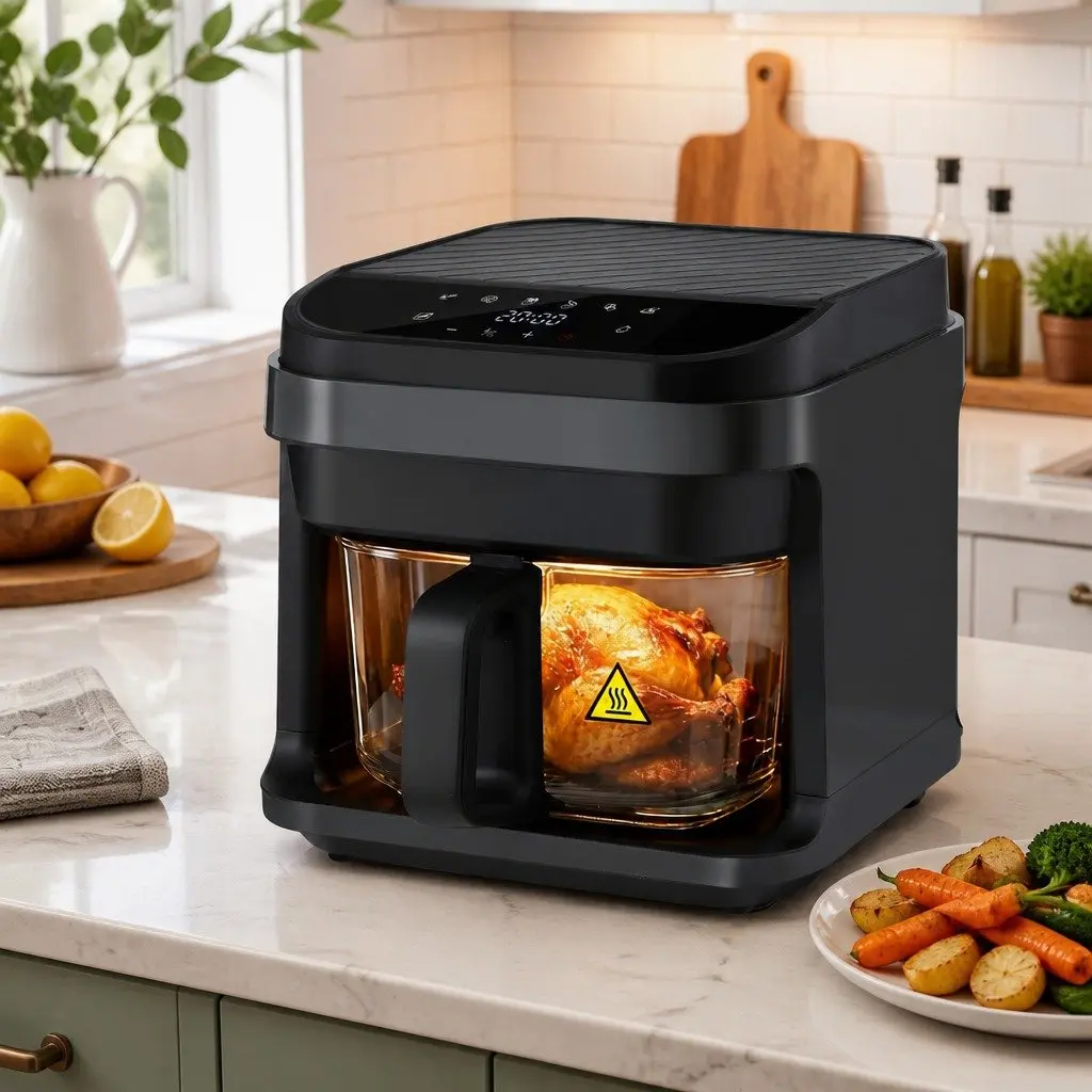 Air Fryer 5.5L Touch Control Electric Cooker Black