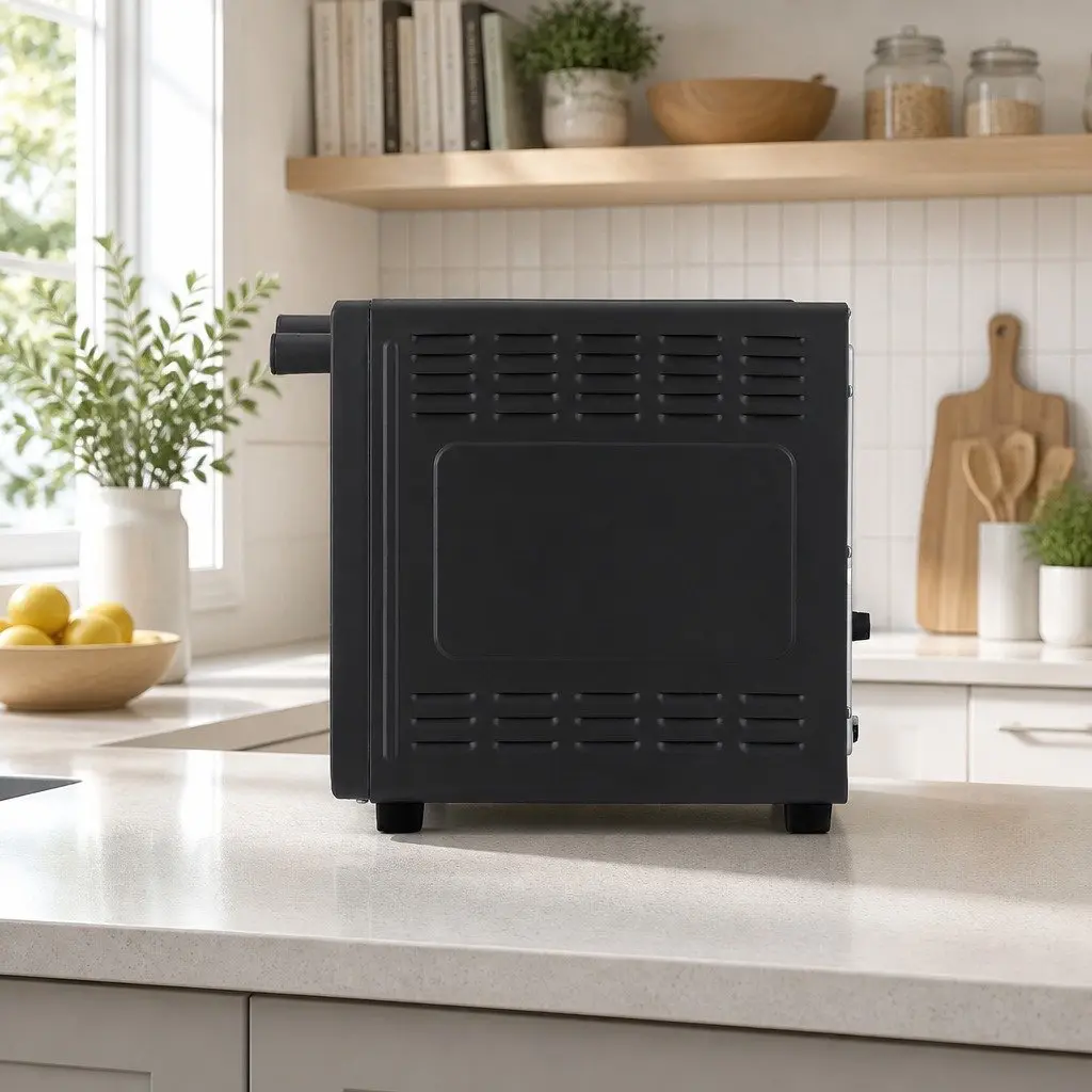Air Fryer Oven 32L Large Capacity LCD Touch Control 1700W Black Kitchen