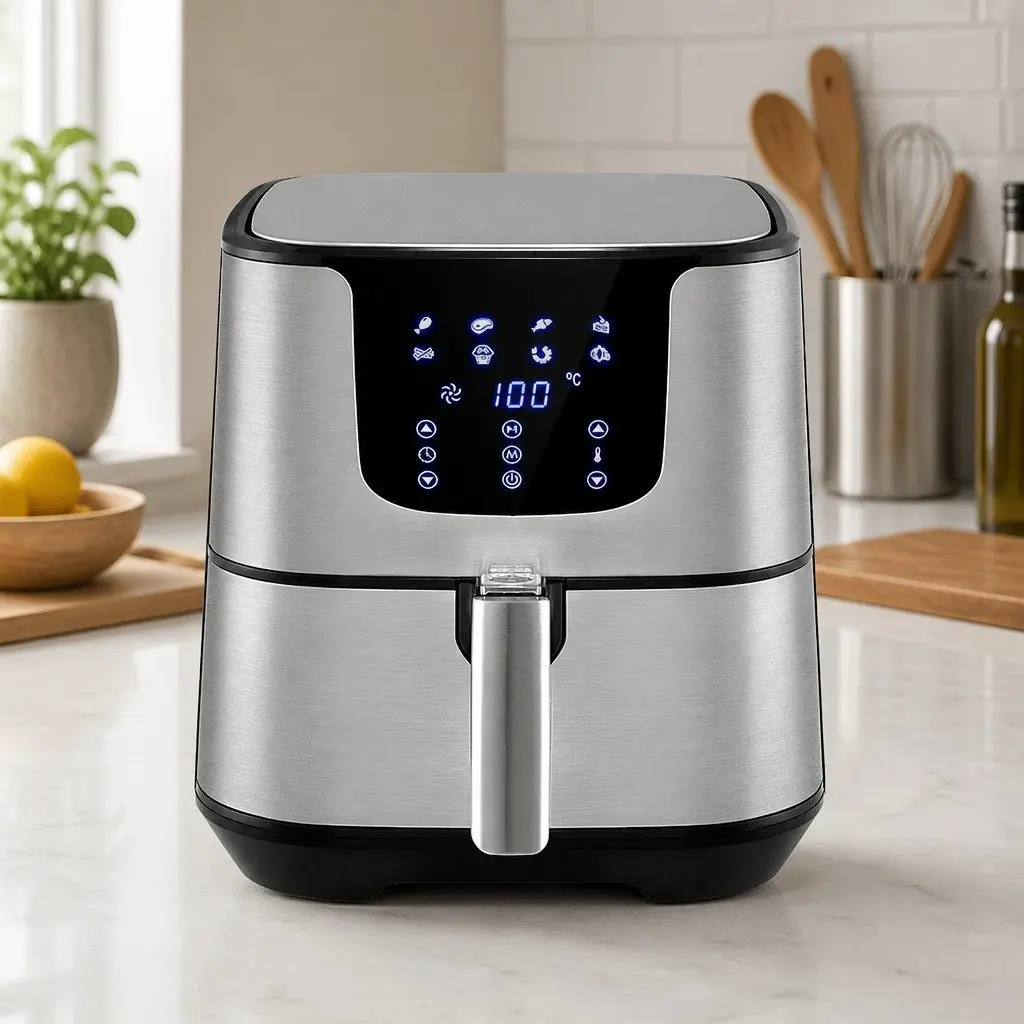 Air Fryer 7L LCD Touch Control Black Stainless Steel