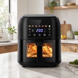 Air Fryer 8L LCD Touch Control Kitchen Cooking Appliance Black Frying Basket
