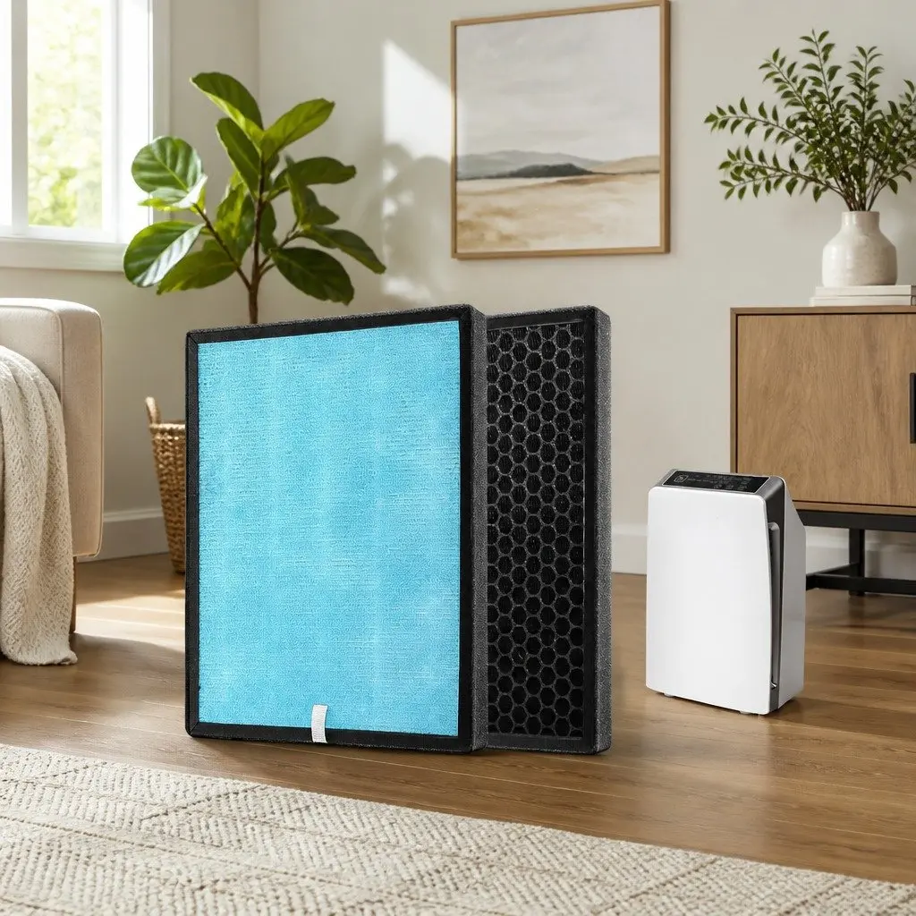 Air Purifier Replacement Filter 5-Layer Filtration HEPA Activated Carbon Cold Catalyst 24cm x 3.5cm x 30cm