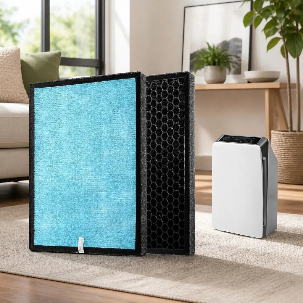 Air Purifier Replacement Filter 5-Layer Filtration HEPA Activated Carbon Cold Catalyst 24cm x 3.5cm x 30cm