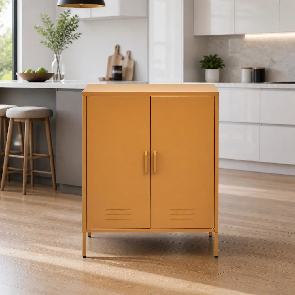 Yellow Sideboard for Dining and Living Areas