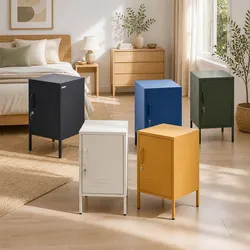 Perfect Black Storage Locker for Bedside Organization