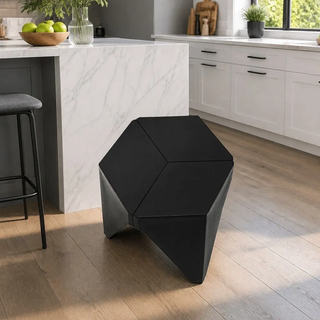 Bar Stools Stackable Polypropylene 36cm x 32cm x 45cm Black