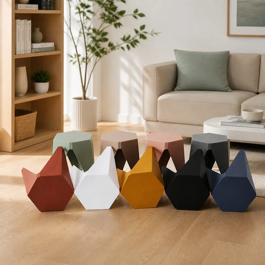 Bar Stools Stackable Polypropylene 36cm x 32cm x 45cm Black