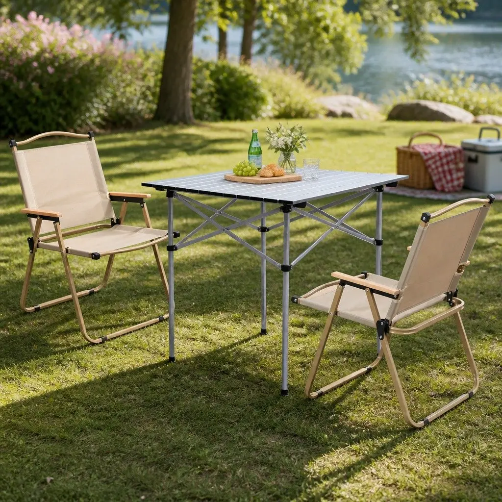 3-Piece Picnic Table and Chairs Set