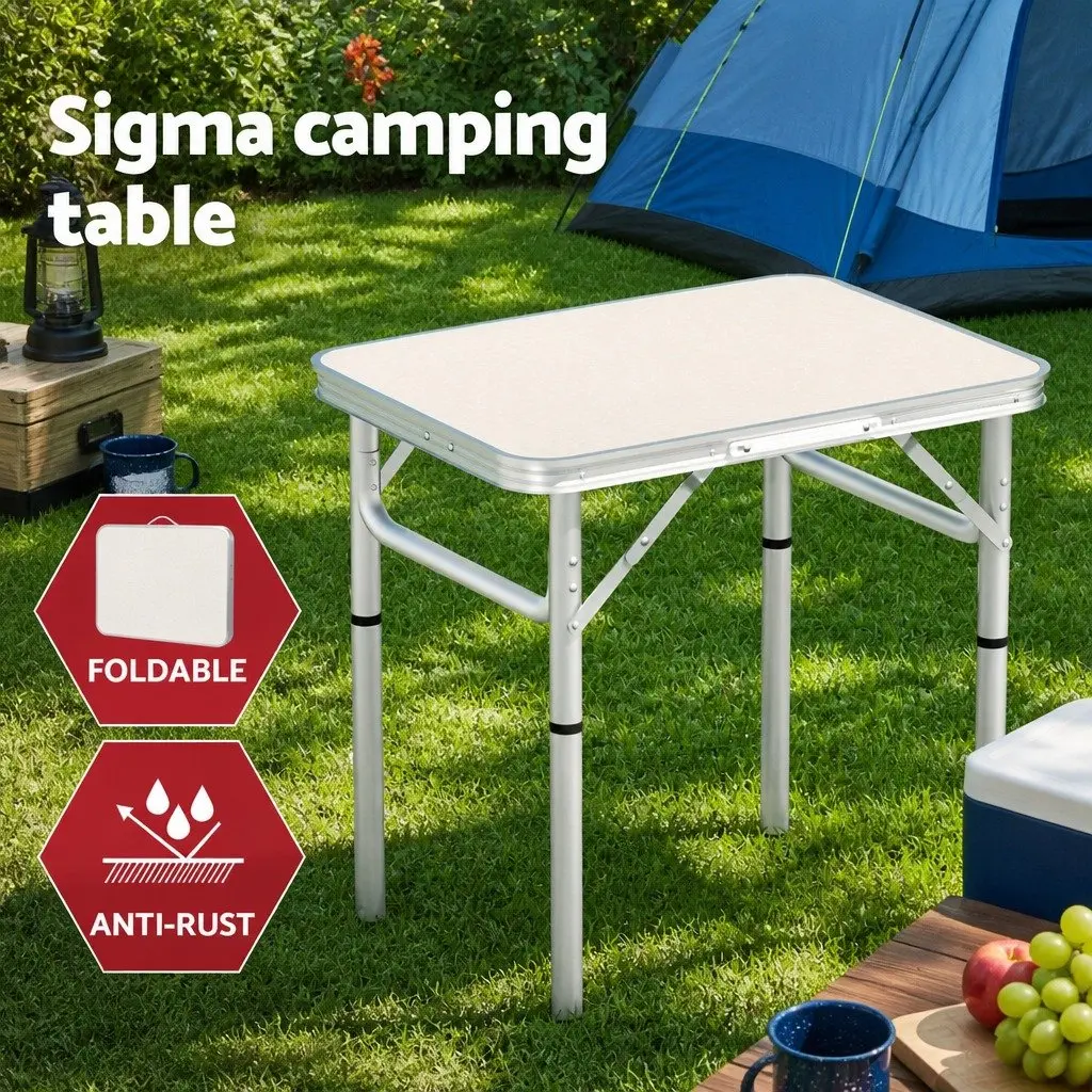 3 Piece Camping Set Folding Table Aluminium Portable Chairs Steel Outdoor Picnic Furniture
