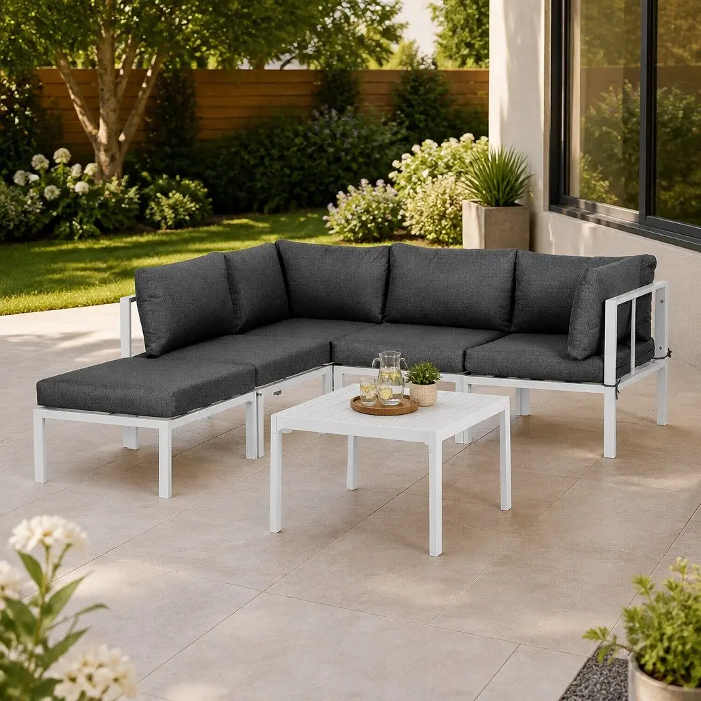 6-Piece Outdoor Sofa Set for Family Use