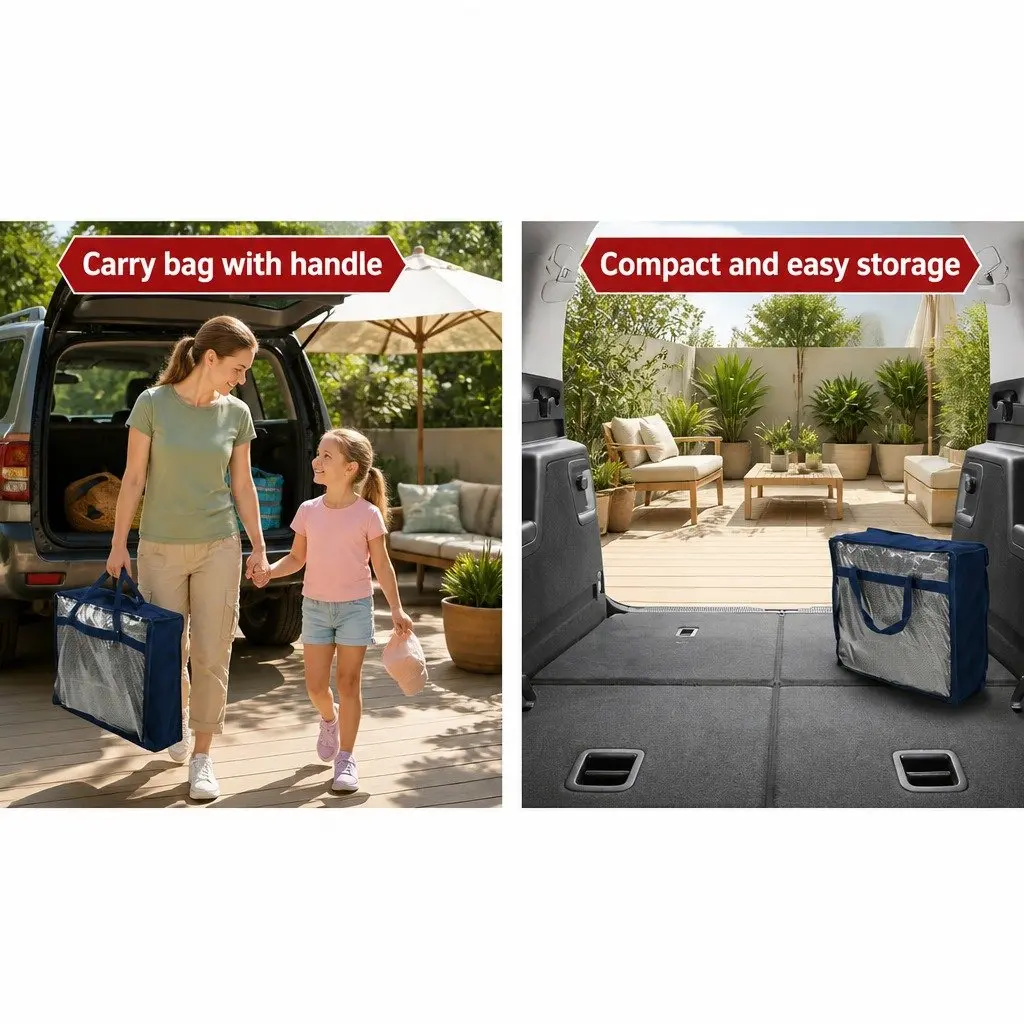 Annex Matting Floor Mats 4M x 2.5M Grey Mesh Outdoor Camping