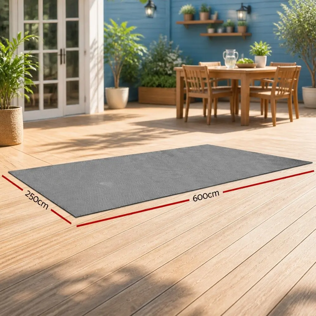 Annex Matting Floor Mats 6M x 2.5M Breathable Grey