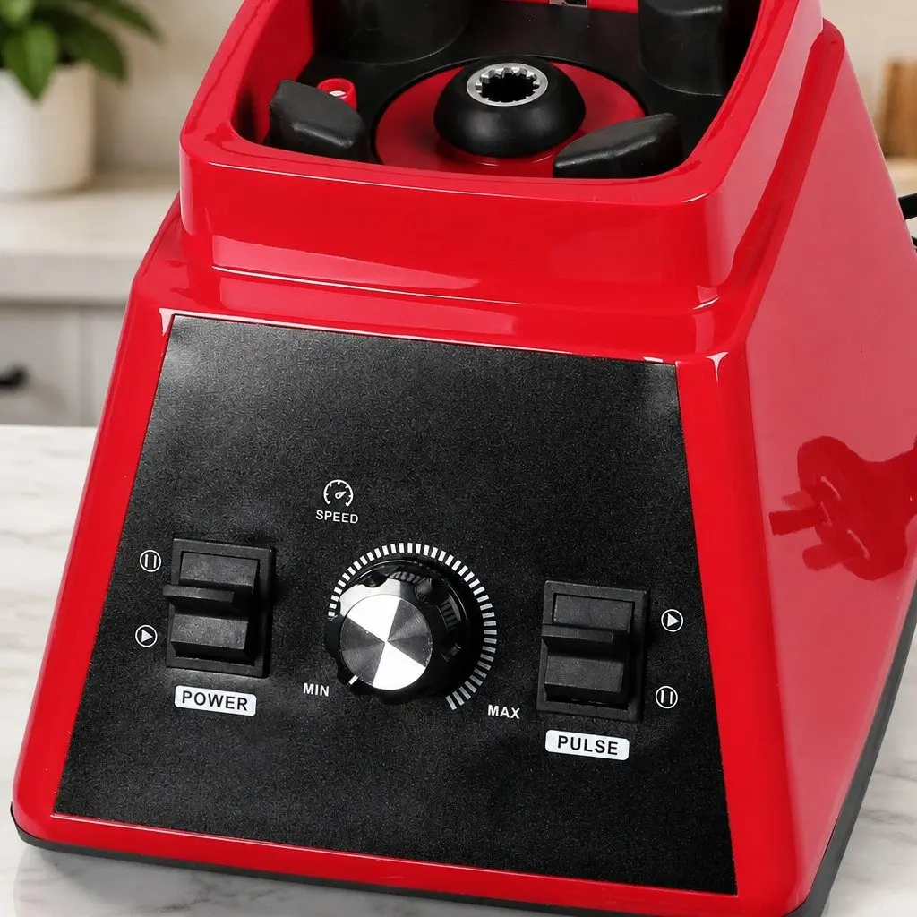 Commercial Blender 2L High-Torque 1600W Stainless Steel Blades Red