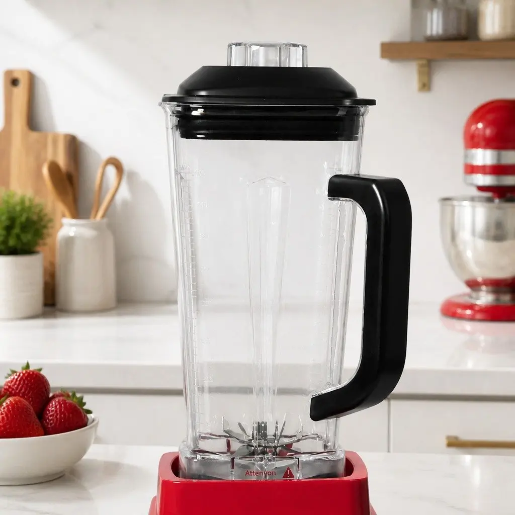 Commercial Blender 2L High-Torque 1600W Stainless Steel Blades Red