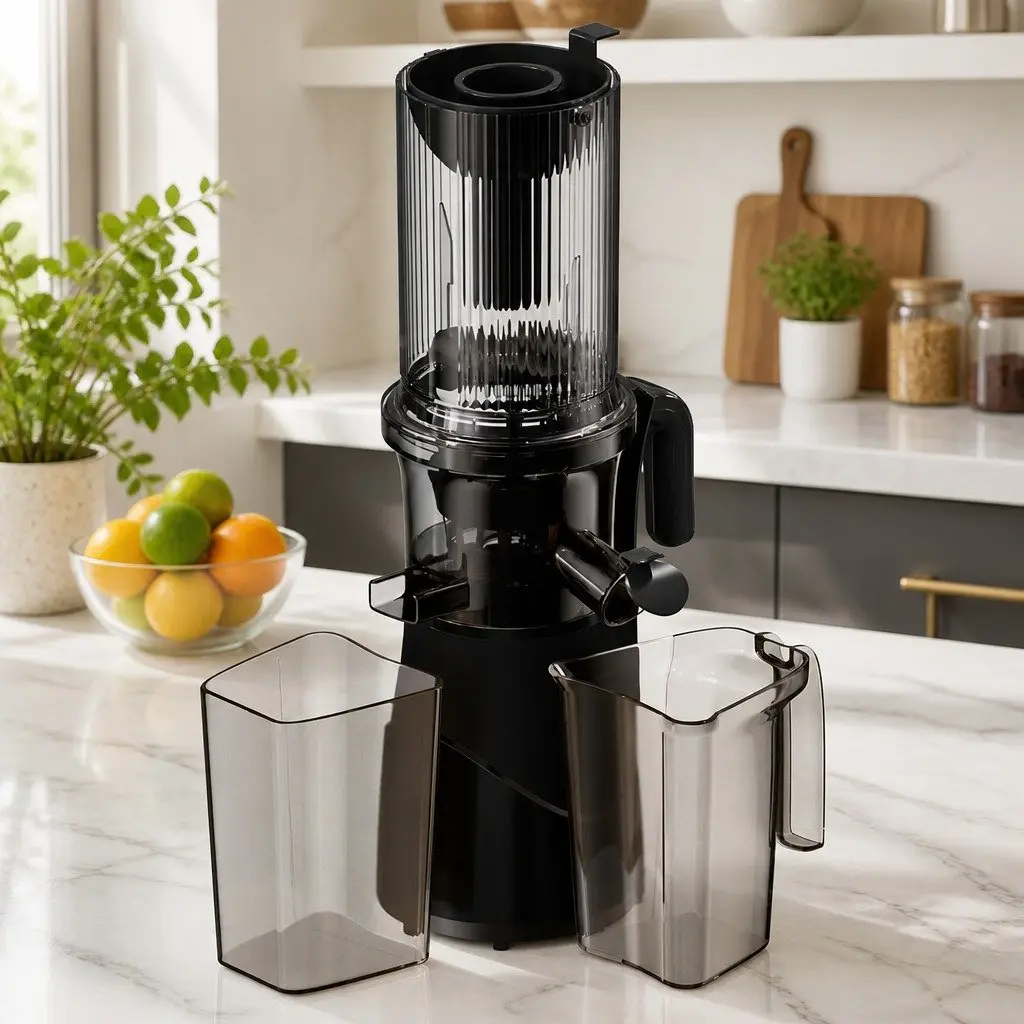 Cold Press Juicer Electric 200W Stainless Steel 12cm Black