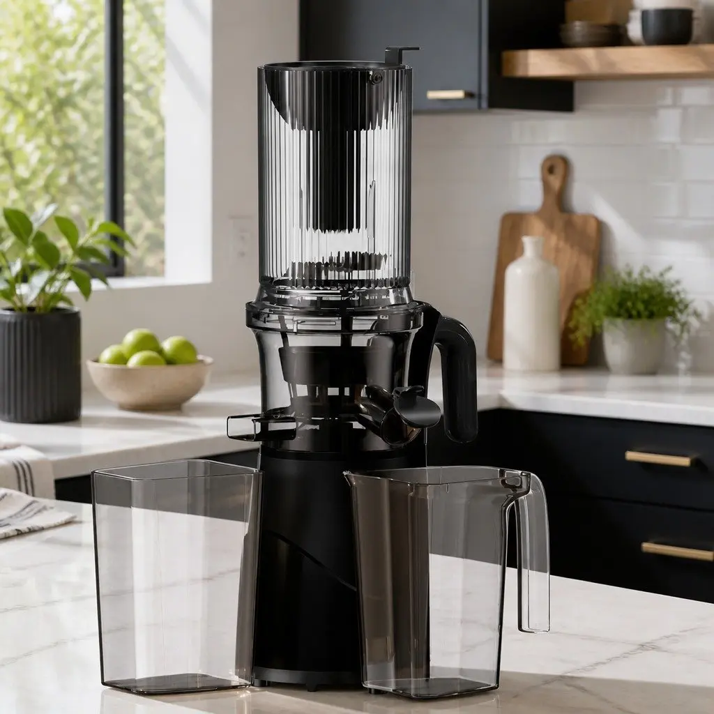 Cold Press Juicer Electric 200W Stainless Steel 12cm Black