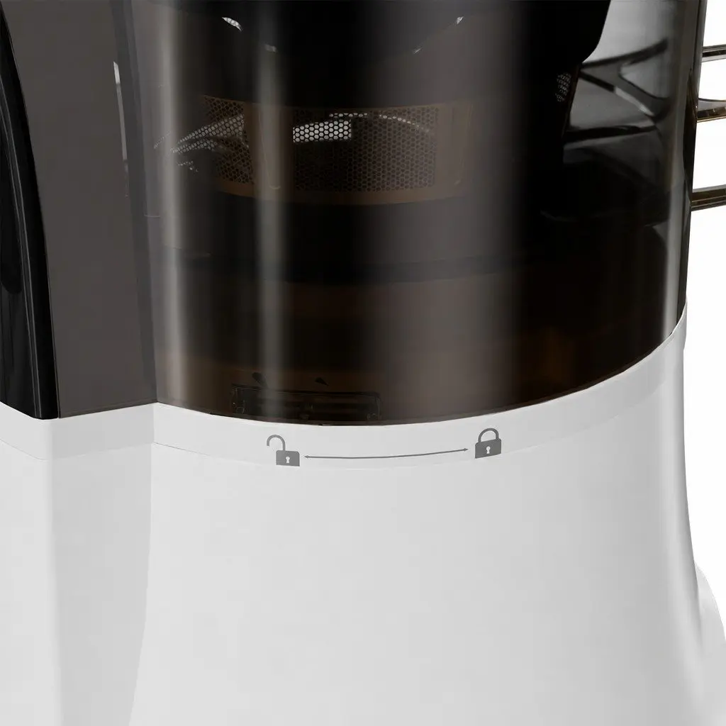 Cold Press Juicer Masticating Stainless Steel 1L White