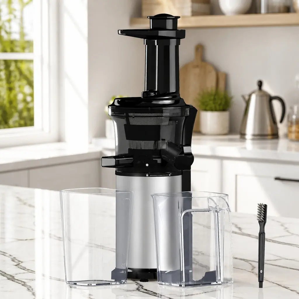 Slow Juicer Cold Press Juice Extractor 150W Black PC Body