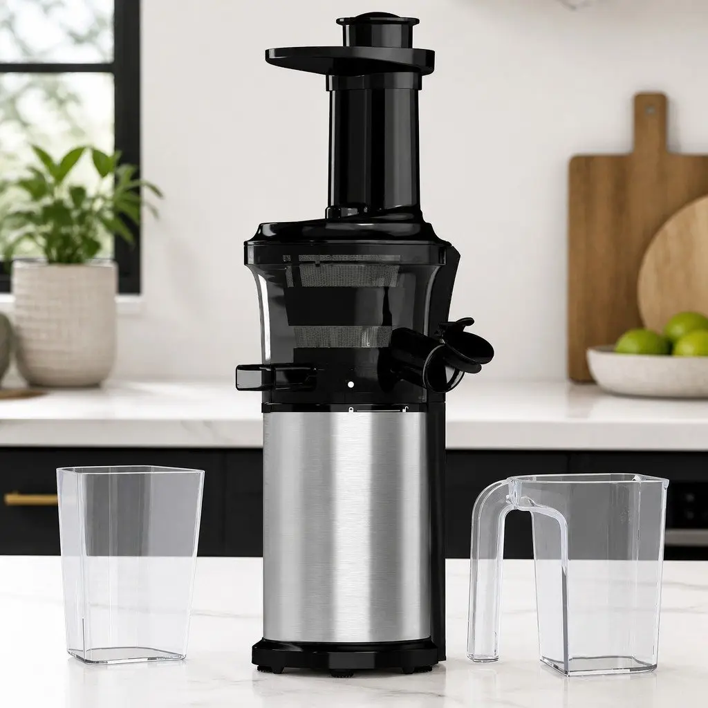 Slow Juicer Cold Press Juice Extractor 150W Black PC Body