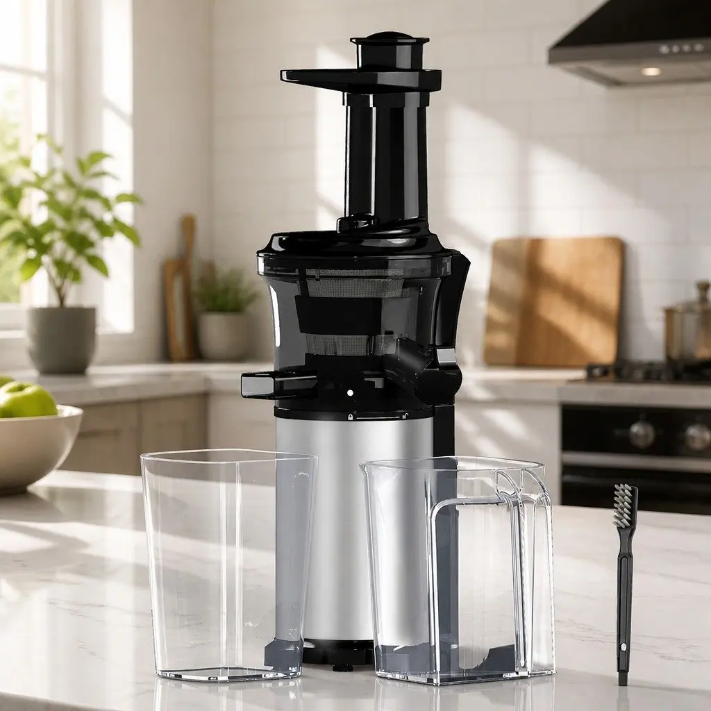 Slow Juicer Cold Press Juice Extractor 150W Black PC Body