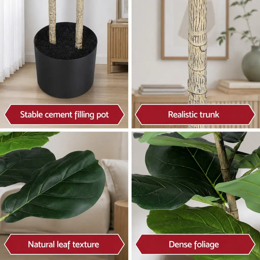 Artificial Tree Faux Fiddle 150cm Green Indoor Decoration Life-like Plant Home Garden