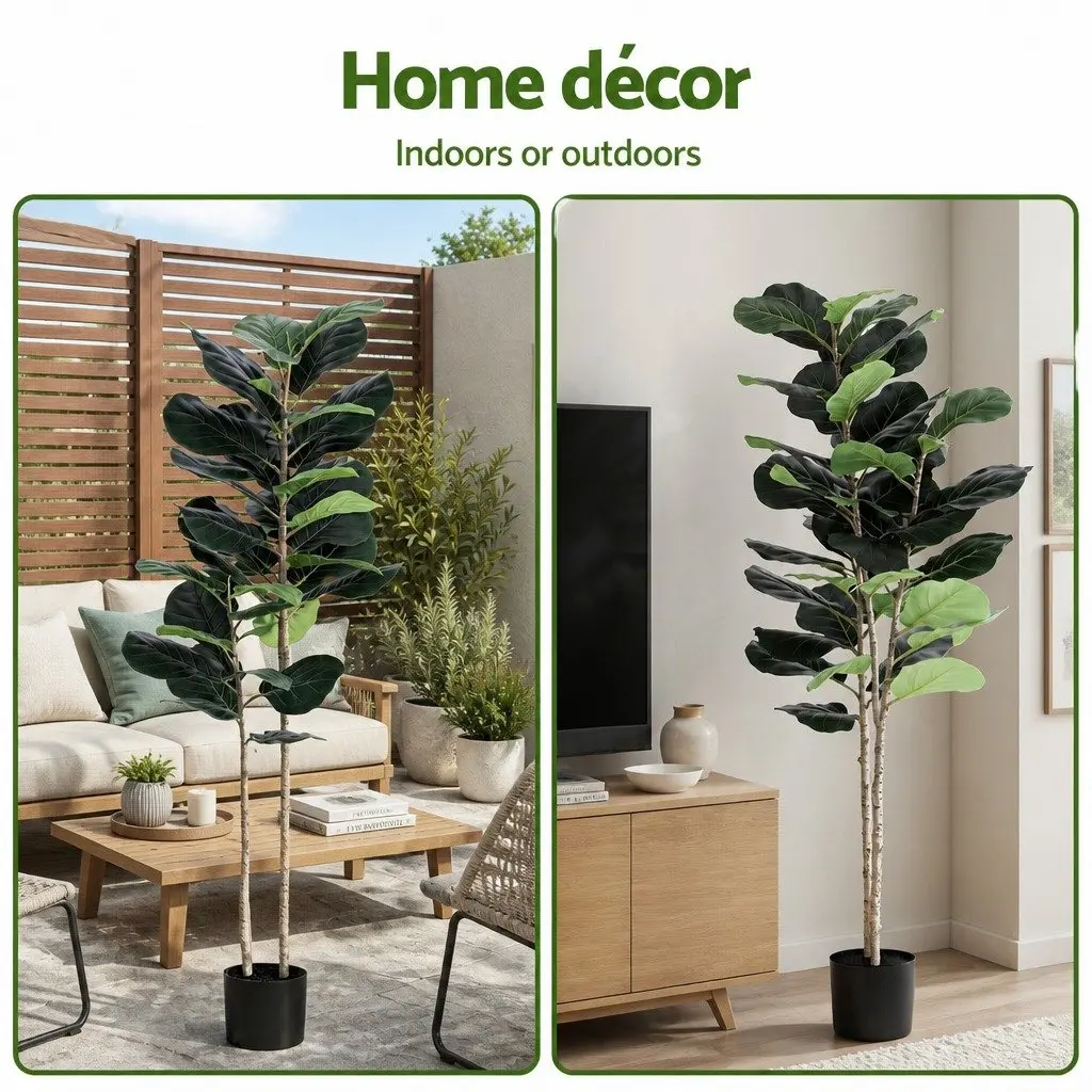 Artificial Tree Faux Fiddle 150cm Green Indoor Decoration Life-like Plant Home Garden