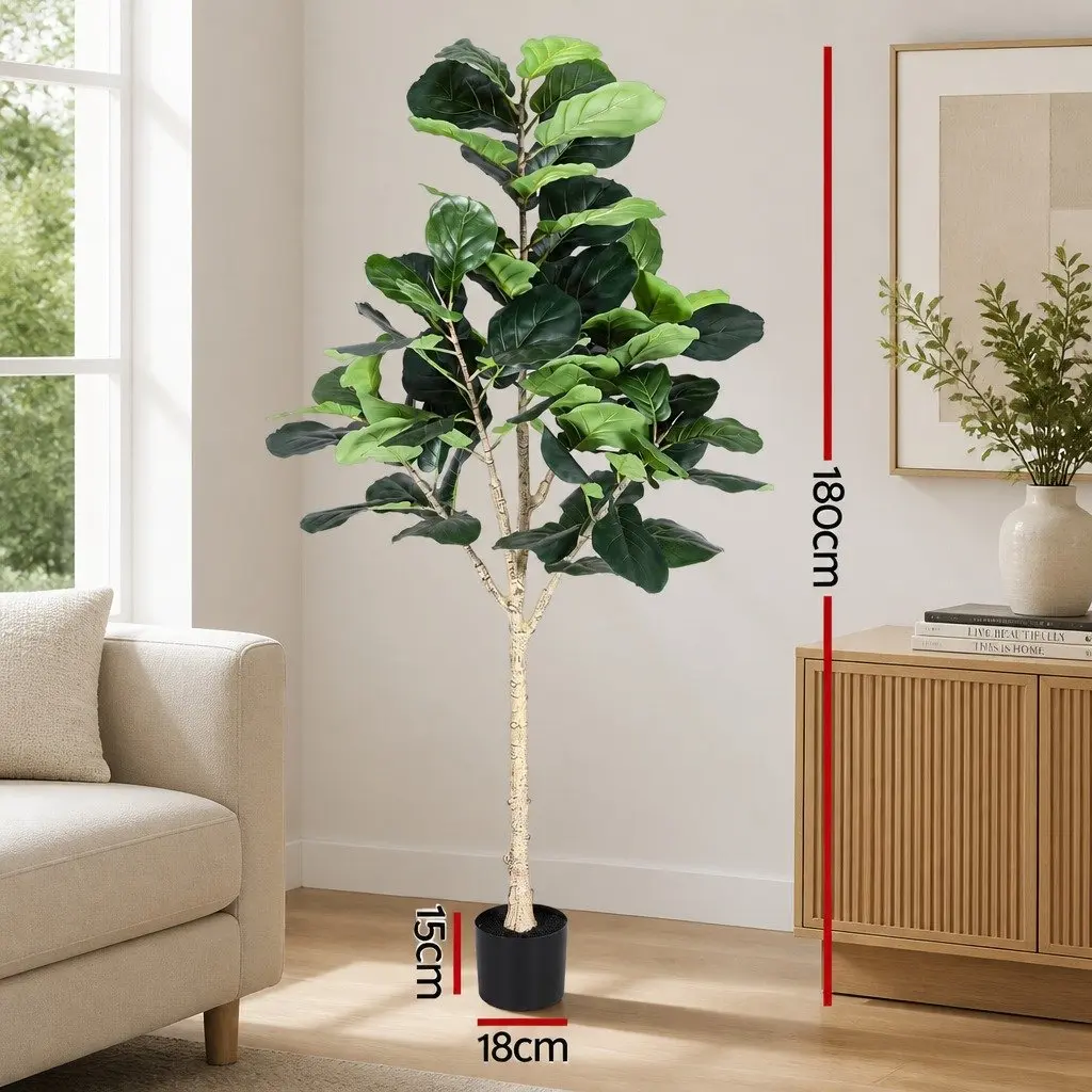 Artificial Fiddle Tree 180cm Faux Plant Greenery Indoor Decorative