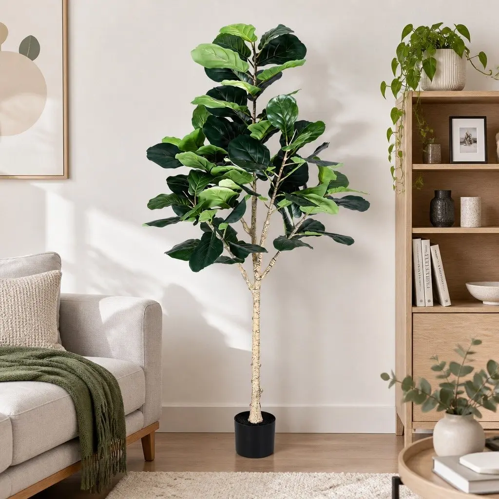 Artificial Fiddle Tree 180cm Faux Plant Greenery Indoor Decorative
