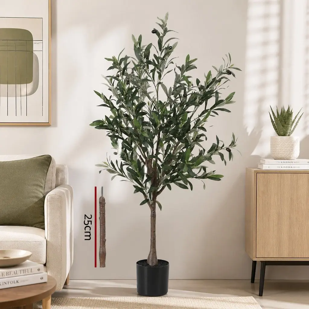 Artificial Tree Faux Olive 155cm Green Indoor Decor Lifelike Plant Home Decoration