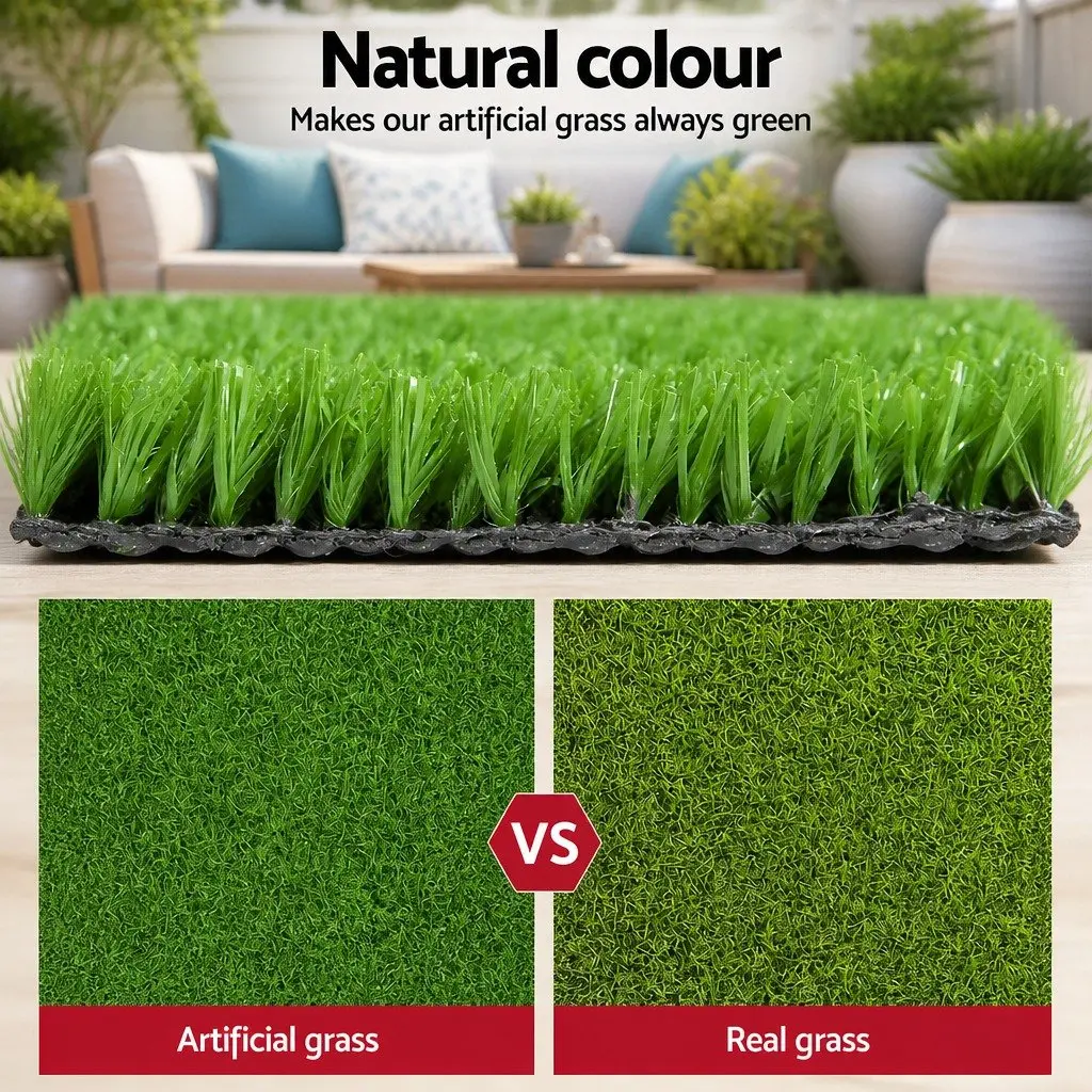 Synthetic Grass Artificial Lawn 20 SQM 17mm Pile Green Polyethylene Turf Roll 1x10M