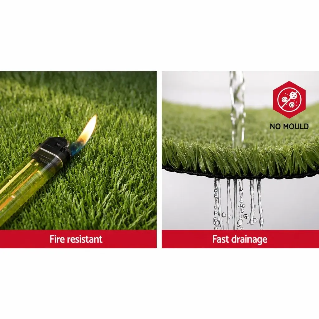 Synthetic Turf Roll Olive Green 2m x 10m 17mm Pile Durable Artificial Grass for Lawns Patios Backyards Balconies