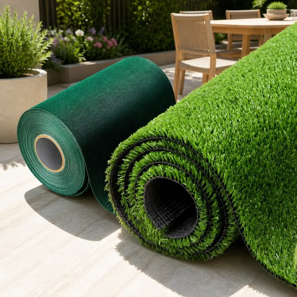 Synthetic Turf Roll Olive Green 2m x 10m 17mm Pile Durable Artificial Grass for Lawns Patios Backyards Balconies