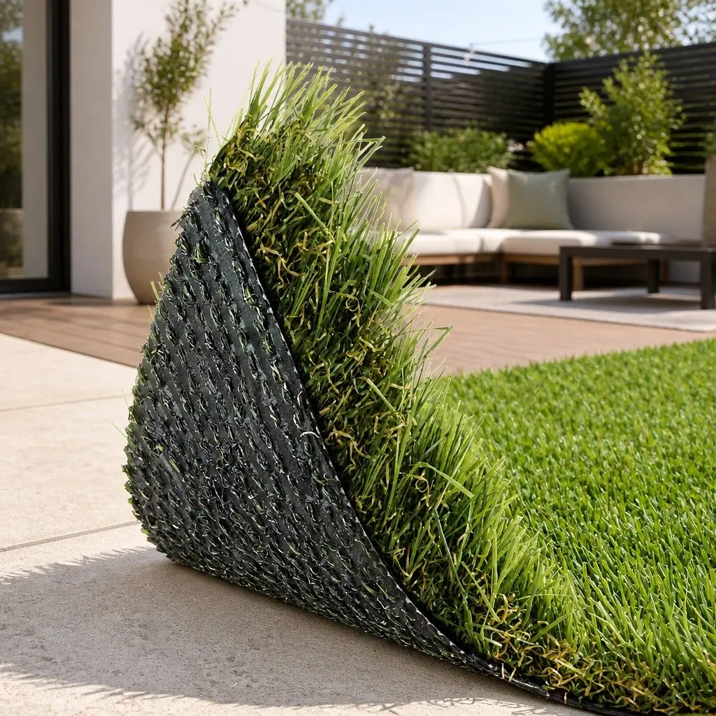Synthetic Grass Artificial Turf 20mm Pile 1m Wide Natural 4-Coloured 10sqm Roll Garden Lawn