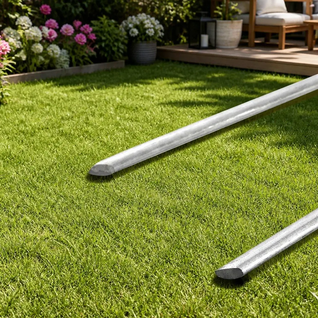 Synthetic Grass Pins Galvanized Steel 150mm U-Shape Green