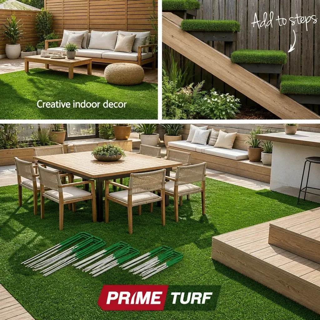 Synthetic Grass Pins U-Shape Pegs Galvanized Steel 150mm Green