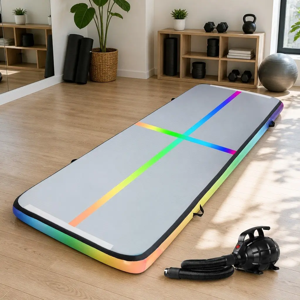 Air Track Gymnastics Mat Inflatable 3M 1000-Denier Double-Wall Fabric Multiple Colours