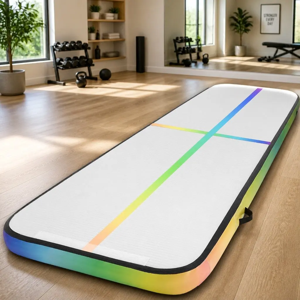 Air Track Inflatable Gymnastics Mat 3M Drop-Stitched 1000-Denier Double-Wall Fabric Anti-Slip Wear-Resistant Surface