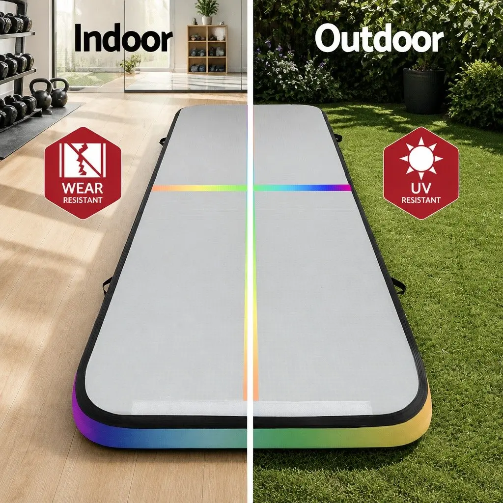 Air Track Inflatable Gymnastics Mat 3M Drop-Stitched 1000-Denier Double-Wall Fabric Anti-Slip Wear-Resistant Surface