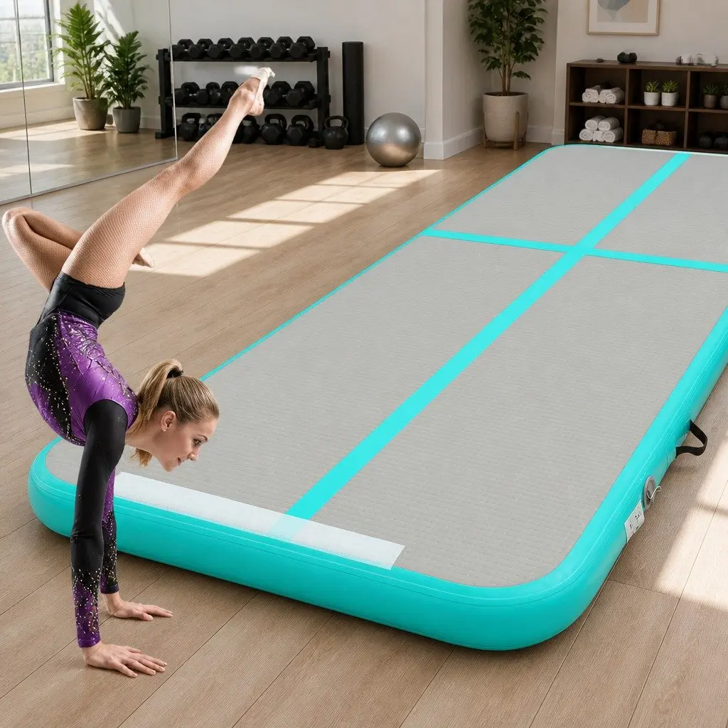 Inflatable Air Track Mat 4M Gymnastics Tumbling Training Exercise Fitness Yoga