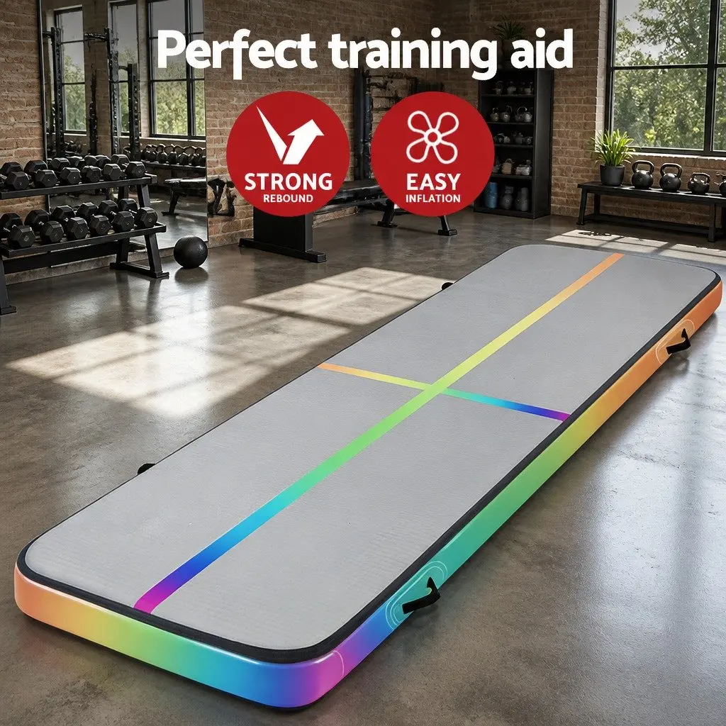 Air Track Gymnastics Mat Inflatable 4M Double-Wall Fabric Anti-Slip Multiple Colour Options