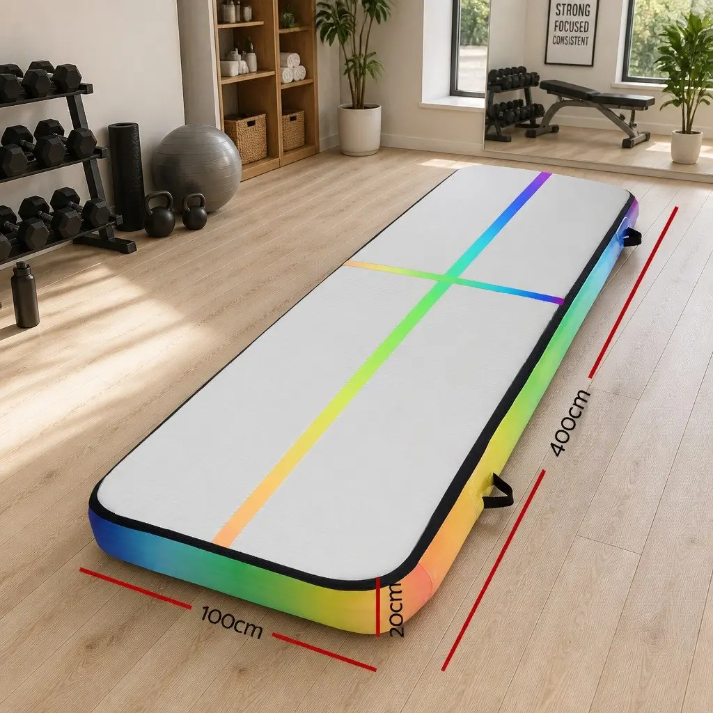 Air Track Mat Inflatable 4M Gymnastics Tumbling Exercise Cheerleading Training