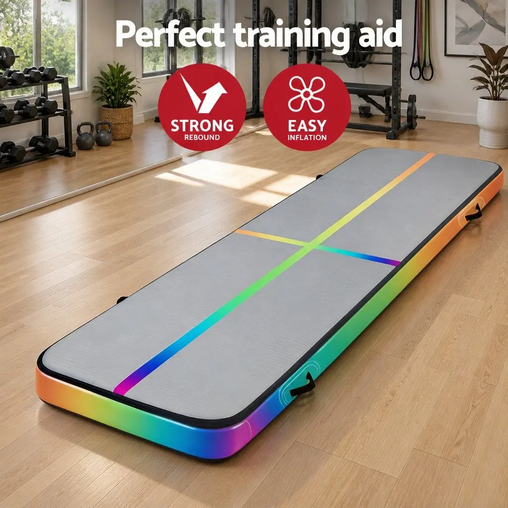 Air Track Mat Inflatable 4M Gymnastics Tumbling Exercise Cheerleading Training
