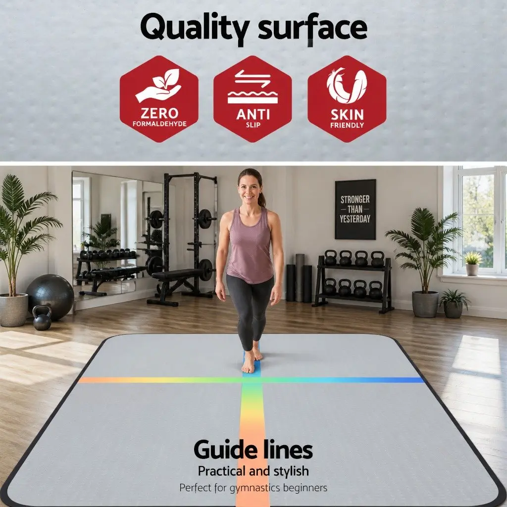 Air Track Mat Inflatable 4M Gymnastics Tumbling Exercise Cheerleading Training