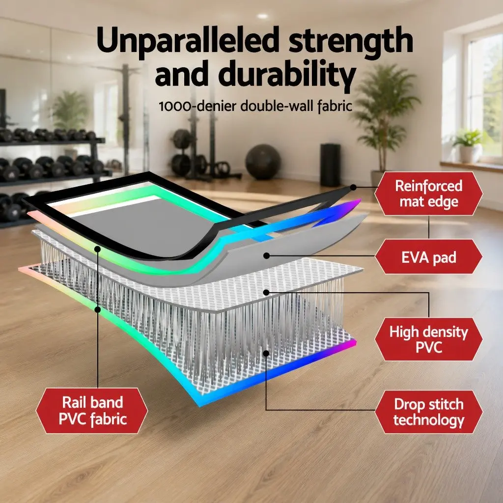 Air Track Mat Inflatable 4M Gymnastics Tumbling Exercise Cheerleading Training