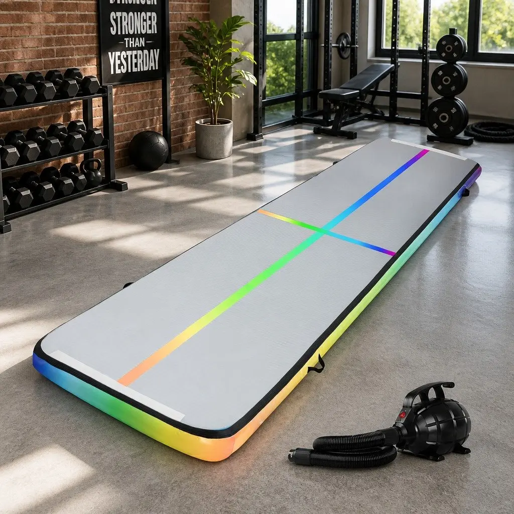 5M Inflatable Air Track Gymnastics Tumbling Mat Double-Wall Fabric Anti-Slip Multiple Colours