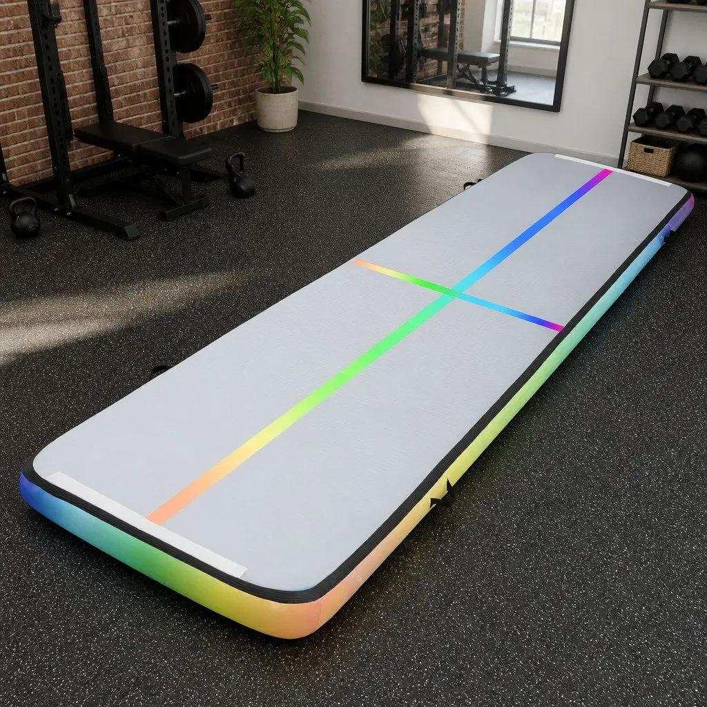 Air Track Inflatable Tumbling Mat 5M Double-Wall Fabric Anti-Slip Portable Multiple Colours